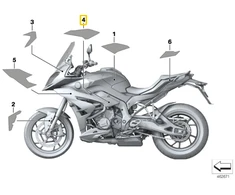 Bmw Dekor Verkleidungsseitenteil K49 S 1000 Xr 2014 2019 Originalus 51148388997