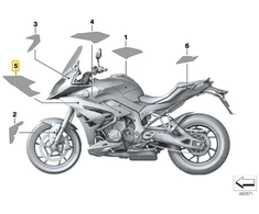 Bmw Dekor Verkleidungsseitenteil K49 S 1000 Xr 2014 2019 Originalus 51148561447