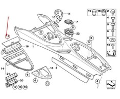 Bmw Dekorblende Ascher 6 E63 E64 51167073645