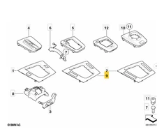 BMW depozitinės dėžutės dugno panelės dydis originalus 51168200820