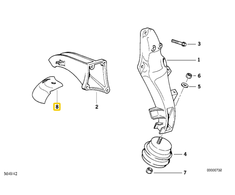 BMW Dešinė Šilumos Apsauga Plokštė E36 E46 E34 Z3 Z4 Originalus 11811137776