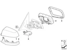 BMW Dešinės Palaikymo Žiedo 5 E60 51167266032 Originalus 51167266032
