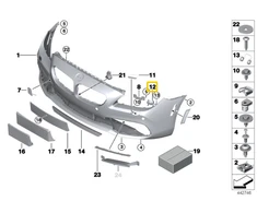 BMW Dešinės Rankenos Svoris 6 F06 F12 F13 51117362706 Originalus