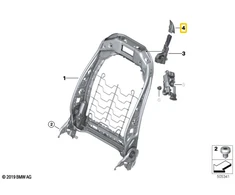 BMW Dešinės Sėdės Atleidimo Dangtelis G14 G15 2017-2019 Originalus 52107443304