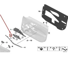 BMW Dešinės Sienelės Rankena Vidinė 51417945696