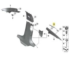 BMW Dešinės Stulpelio C Dangtelis 5 G30 F90 M5 Originalus 51437384536