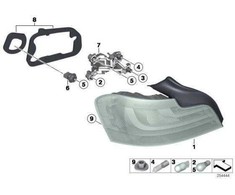 BMW Dešinieji Žibintai E88 E82 2006 2013 Originalus 63217327274