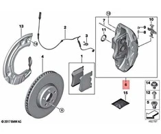 BMW Dešinysis Suportų Korpusas F40 F44 X1 X2 Originalus 34106888630