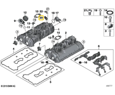 Bmw Drucksensor 5 G30 7 G11 LCI Originalus 13628043682