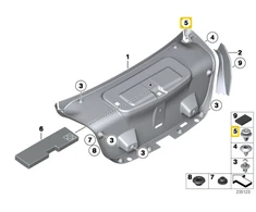 BMW Durų Panelės Kliptai Originalus 51417046415