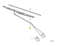 Bmw Kairysis Valytuvo Svirtis 5 E12 61611360321