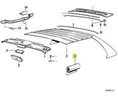 BMW E12 E21 E23 priekinės panelės B=1350MM originalus 51951817302