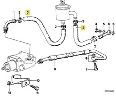 BMW E21 E23 E24 E24 E28 E30 HIDRAULINIO VAIRO ALYVOS VAMZDŽIO ŽARNA ORIGINALUS 32411131524
