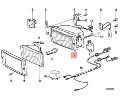 ⭐⭐⭐ BMW E23 E24 kupė sedanas rūko vairavimo žibintas KAIRĖS ORIGINALUS OEM 63171375041