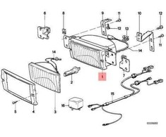 ⭐⭐⭐ BMW E23 E24 kupė sedanas rūko vairavimo žibintas KAIRĖS ORIGINALUS OEM 63171375041