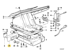 Bmw E30 3' Abdeckung 1985 1991 Originalus 11131309429