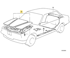 Bmw E30 3' Garsų Izoliacijos Rinkinys Originalus 51481925437