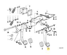 BMW E30 E24 Variklio Pedalas Originalus 35211160950