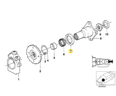 BMW E30 E34 E24 E32 Wellendichtring Originalus 24111218009