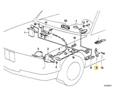 Bmw E30 sankabos jungiklio laikiklis originalus 65711385084
