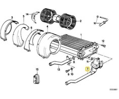 BMW E30 Z1 kabrioletas kupė HVAC šildytuvo valdymo vožtuvas originalus 64111386706