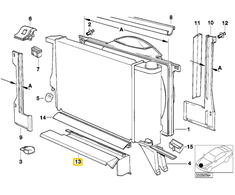BMW E34 E32 Apdengtas Žemutinis Originalus 17111719330