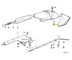 Bmw E34 Kairysis Led Galios Šviesos AHL Originalus 63115A783F3