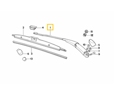 BMW E34 Kairysis Šluostės Rankena Originalus 61611384135