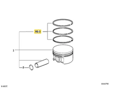 Bmw E36 3 Kolbenringai Originalus 11251402397