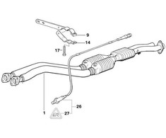 BMW E36 3 Schelle Unten Originalus 18311404479
