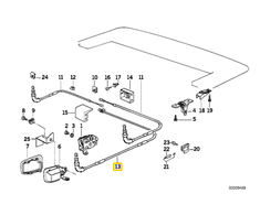 BMW E36 3' Važiuoklės Kabelis Originalus 51258164853
