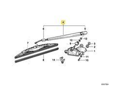 BMW E36 3 Wischarm Originalus 61628357517