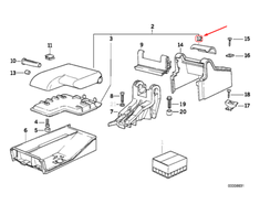 Bmw E36 centrinio porankio dangtelis originalus 51168151683