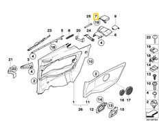 BMW E36 dešiniojo strypo mazgo dangtelis Originalus 51438172798