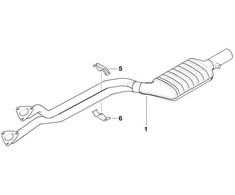 BMW E36 E46 E39 E38 Schelle Oben Originalus 18101433249