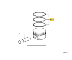 BMW E36 E46 Pistonu Žiedai Remonto Rinkinys Originalus 11251437064