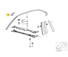 Bmw E36 Eckblende Links 1990 1999 Originalus 51718153751