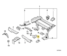 BMW E36 Galerija Sitzkonsole Hinten Dešinė Originalus 41128259864