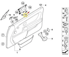 Bmw E36 Kairiojo Oro Pagalvės Dangtelis Originalus 51418225499