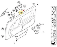 Bmw E36 Kairiojo Oro Pagalvės Dangtelis Originalus 51418225499