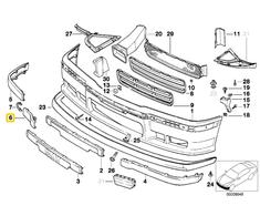 BMW E36 langų jungiklio dangtelis kairėje pusėje originalus 51112265639