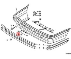 BMW E38 E39 Priekabos kablys dangtelio skląstis 2231623 51122231623