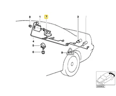 BMW E39 5 Bracket Valdymo Blokas Pdc Originalus 66218367662