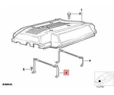 BMW E39 535i 535i 540i 540iP Sedanas Vagonas Kronšteinas Priekinis originalus 11611435015