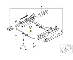 BMW E39 E60 E61 E38 E70 Sėdynės valdymo strypo spaustukas 8157406 52108157406