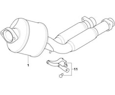 BMW E39 Išmetimo Sistema Pakabos Laikiklis Originalus 18202249723