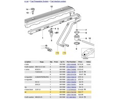BMW E39 sedanas universalas Kuro įpurškimo sistemos žarna originali 13311744100