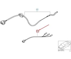 BMW E39 stovėjimo aikštelės šildytuvo remonto kabelis Originalus 61116923249