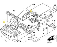 Bmw 5 E39 Garsą Izoliuojantis Variklio Gaubtas Originalus 51488159483