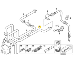 Bmw E46 3' Rohrleitung Originalus 34326754884